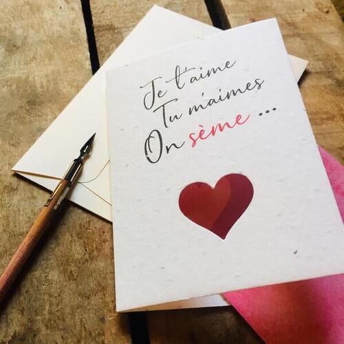 Carte à gratter déclaration amour : Je t'aime ! saint valentin